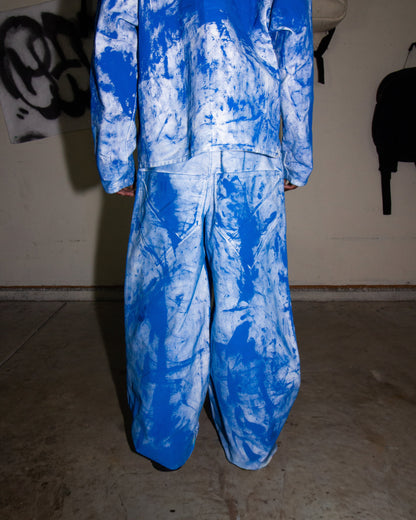 BLUE ACRYLIC DENIM PANTS