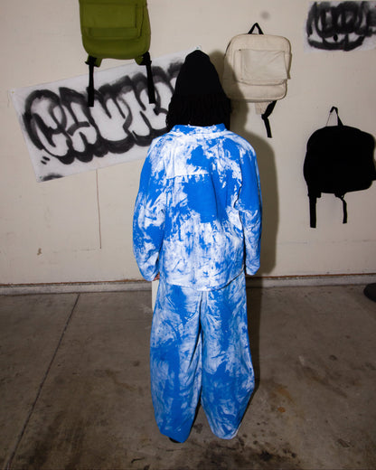 BLUE ACRYLIC DENIM PANTS